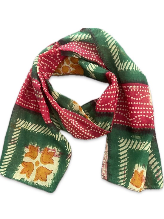 Accessories - Vibrant Floral Patchwork Twilly Scarf 🔥 - 41" x 8" Sparkle